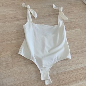 Free People White Bodysuit Size M